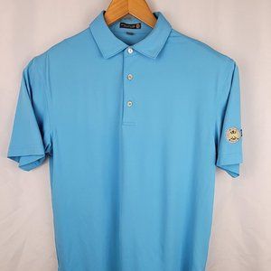 Peter Millar Polo Shirt Mens Medium Blue Summer Comfort Golf PGA Access